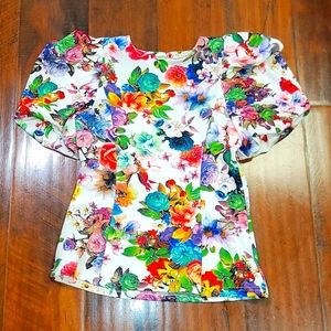 Gracia Floral Puff Top